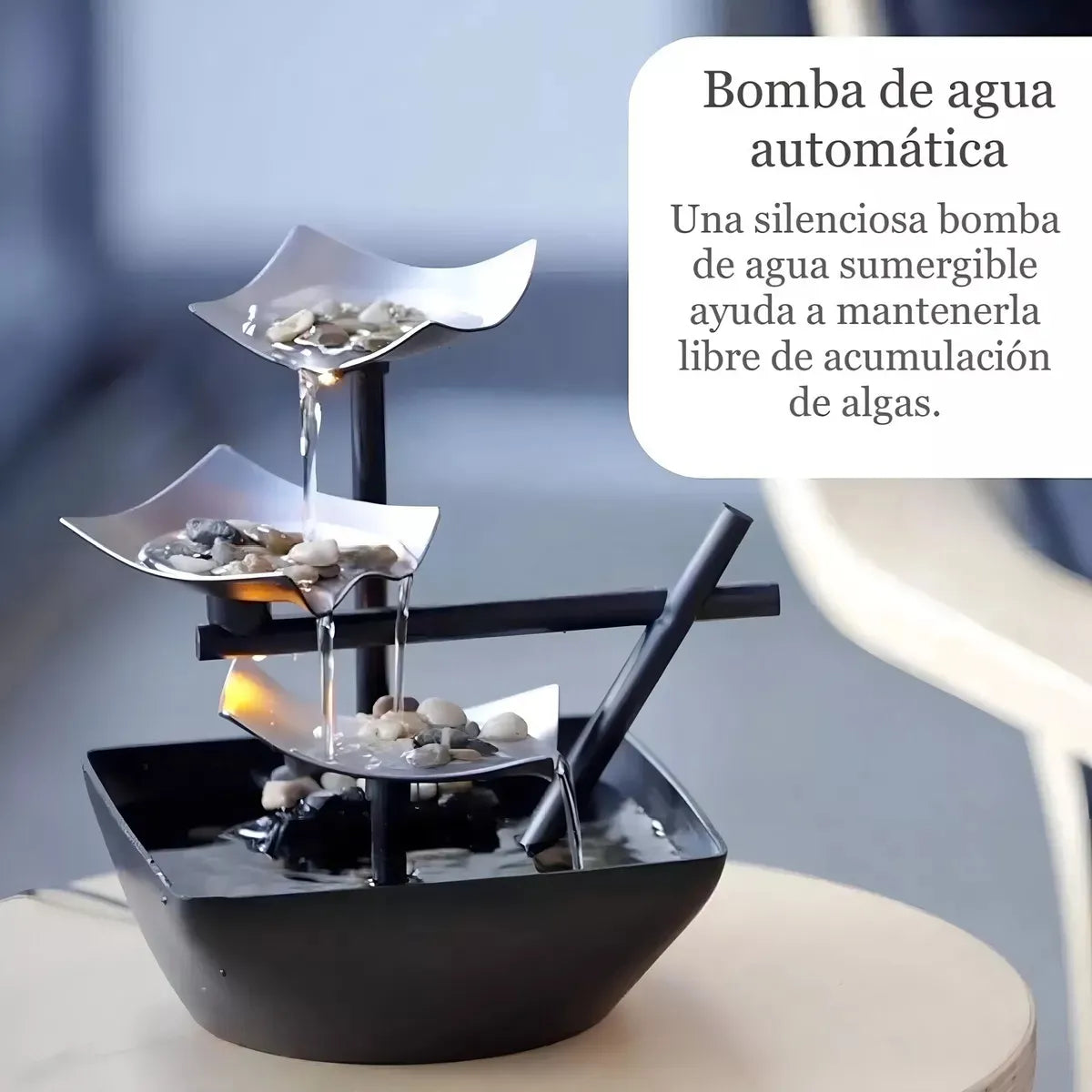 Fuente relajante Feng Shui + Luces LED - Transforma tu espacio en un oasis de tranquilidad