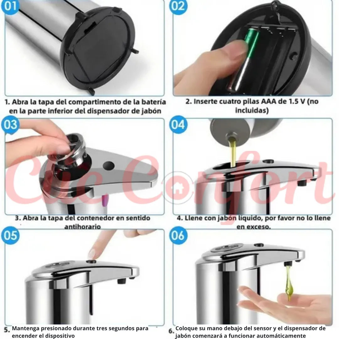 CleanTouch: Dispensador con Sensor Automático de Jabón