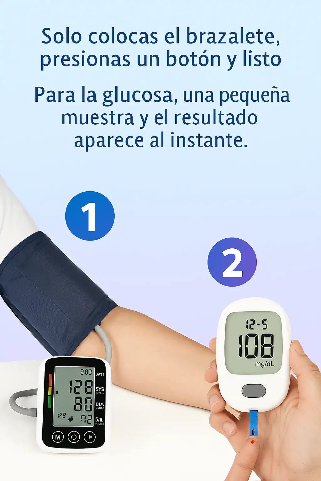 Combo Tensiómetro + Glucómetro Medplus - Toma tus signos rápidamente y en la comodidad de tu casa 🎁 HOY 50% DCTO