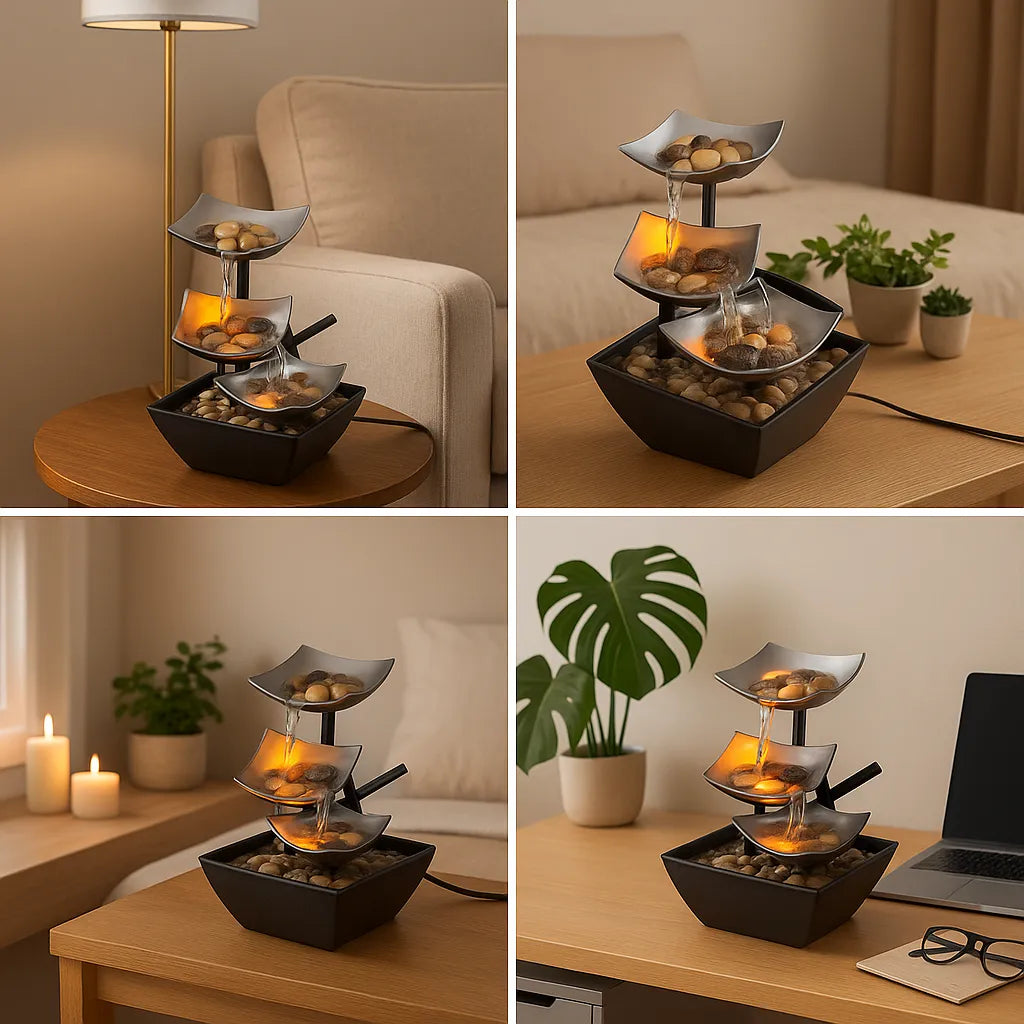 Fuente relajante Feng Shui + Luces LED - Transforma tu espacio en un oasis de tranquilidad
