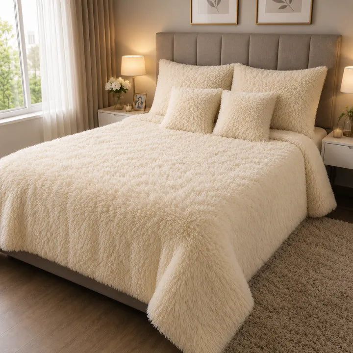 Cubrelecho Peluche cama doble - Transforma tu habitación aburrida en un espacio elegante, cómodo y lleno de confort
