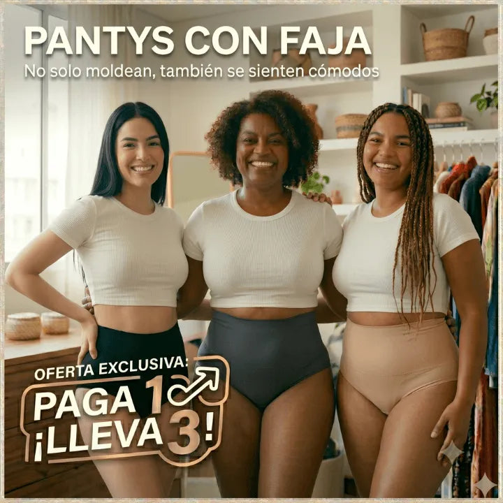 PAGA 1 Y LLEVA 3 -  PANTY REDUCTOR 🎁Reduce 1 talla, moldea tu figura y te sentirás segura.
