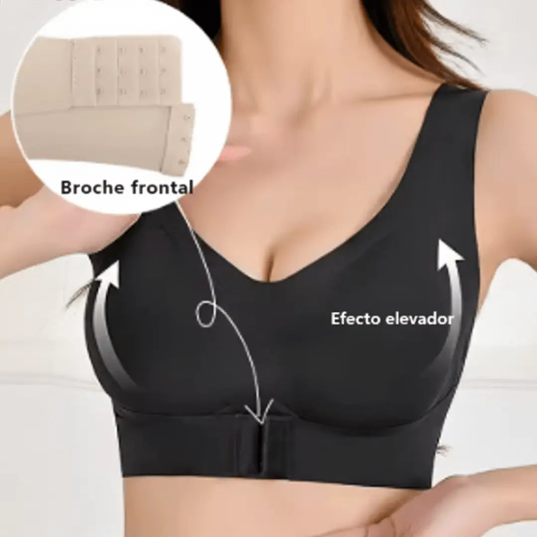 PAGA 1 y LLEVA 3 Brasier corrector de Postura con copa universal -  Corrige tu postura y realza tus senos sin apretar🎁(Blanco, negro y beige)