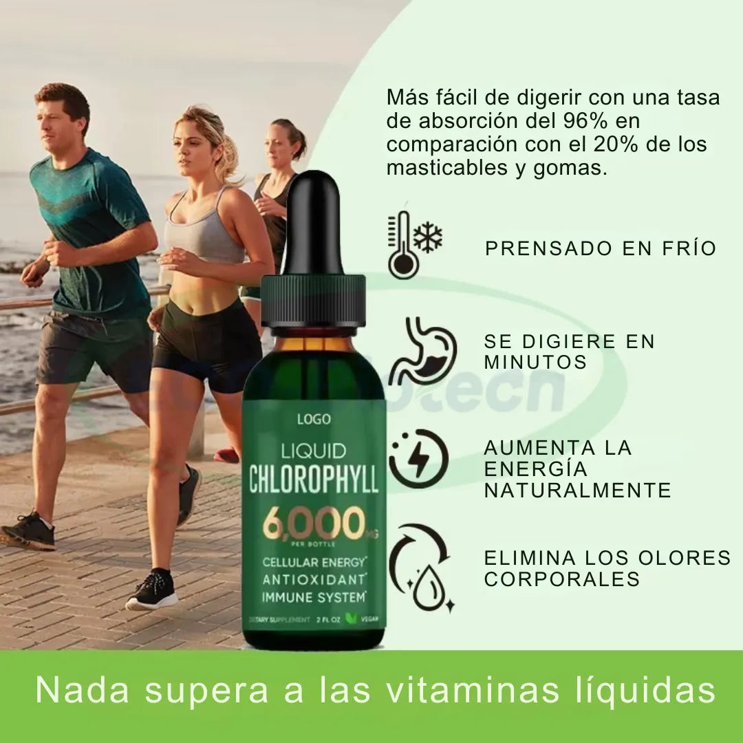 Gotas de Clorofila Líquida – Limpia las toxinas y fortalece el Sistema Inmunológico 🎁 Oferta por hoy