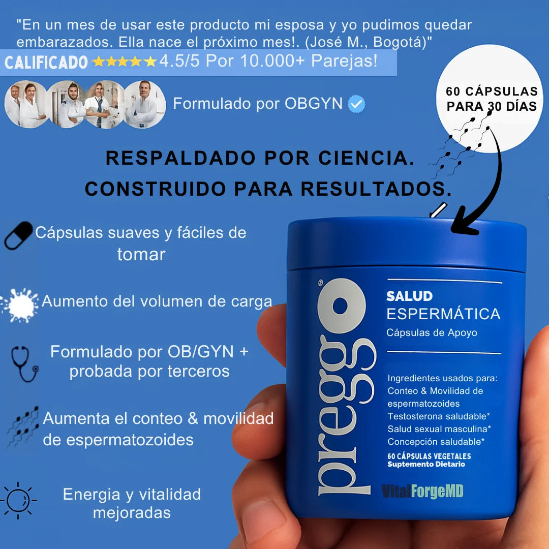 Cápsulas de soporte para la sexualidad masculina - Mejora el volumen y la calidad de tu esperma y recupera tu confianza 🎁HOY 50% DCTO