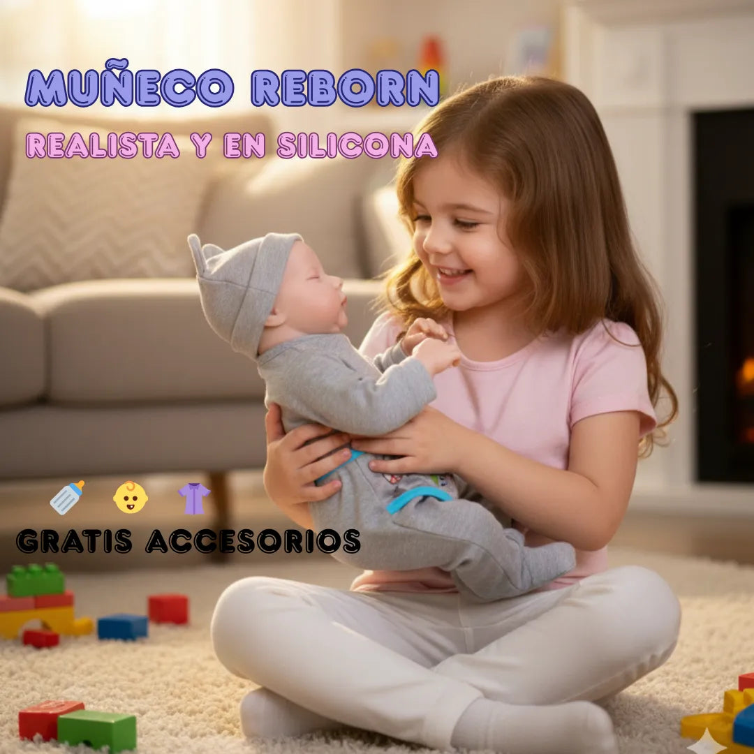 Muñeco Reborn recién nacido en silicona - Realista, suave y lista para regalar 🎁  GRATIS ACCESORIOS