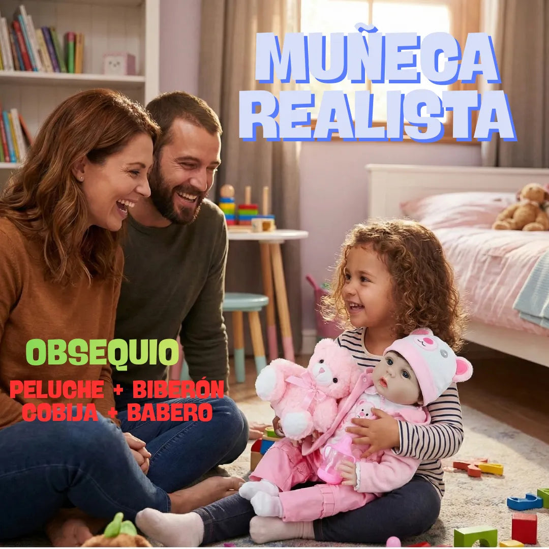 Muñeca Realista recién nacida - La compañera tierna y suave para jugar 🎁 GRATIS ACCESORIOS