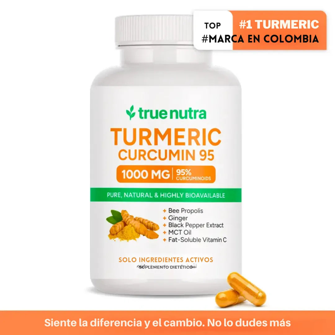 Cápsulas de Cúrcuma - Reduce la inflamación y mejora la salud intestinal y digestión.