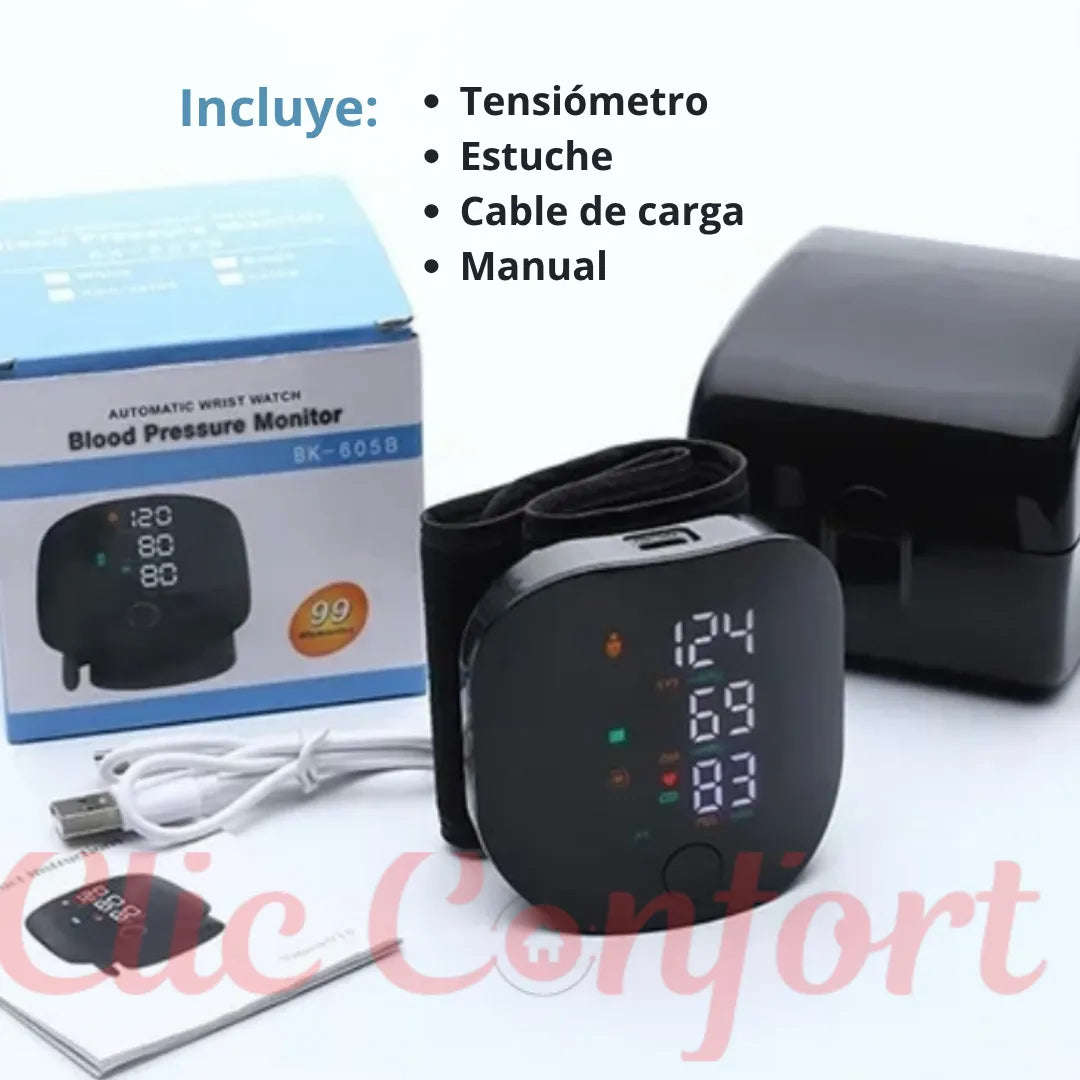 Tensiómetro de muñeca recargable - PulsoFit