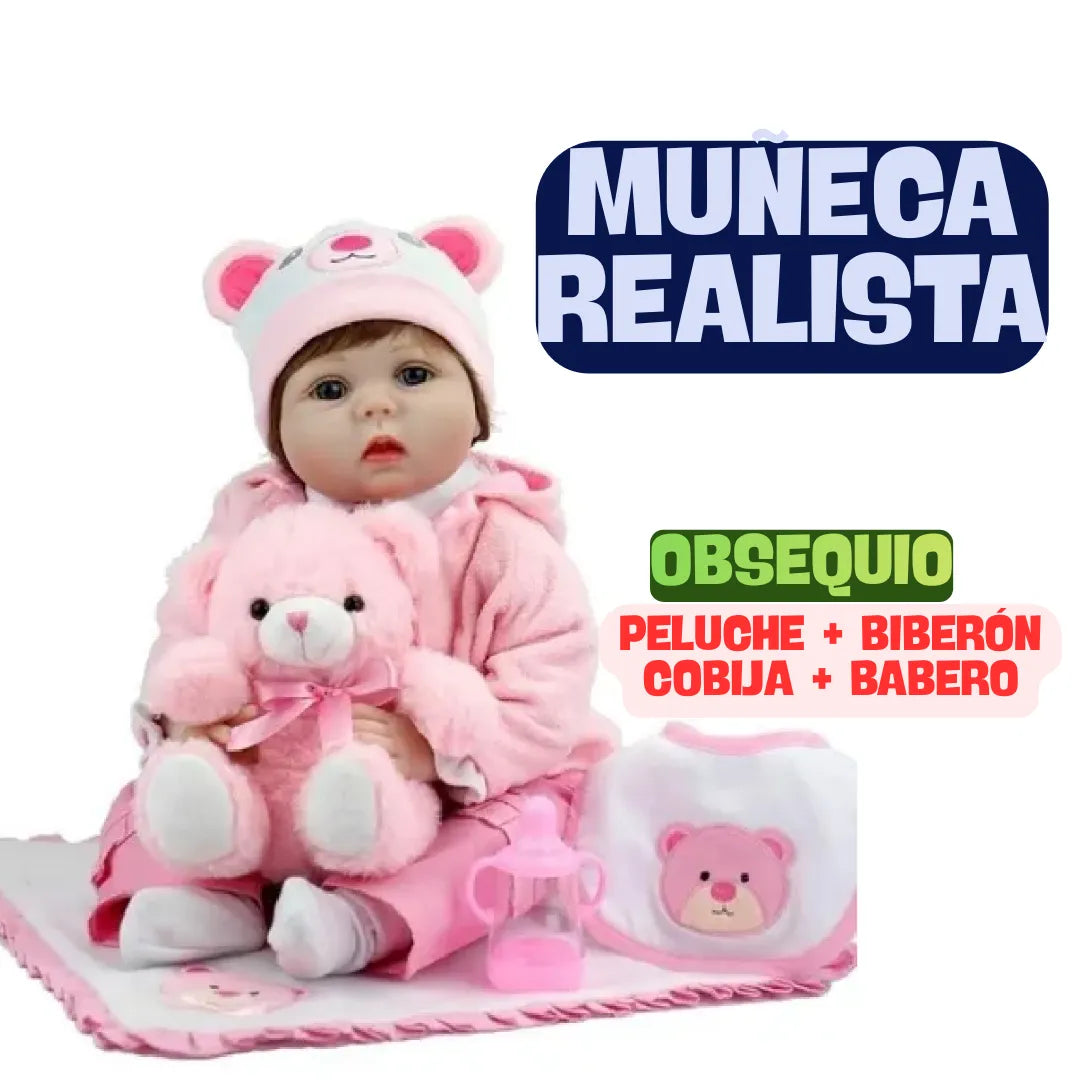 Muñeca Realista recién nacida - La compañera tierna y suave para jugar 🎁 GRATIS ACCESORIOS