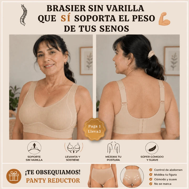 PAGA 1 LLEVA 3 Brasier sin varilla con copa universal -  Realza tus senos sin apretar y adiós al dolor de espalda 🎁