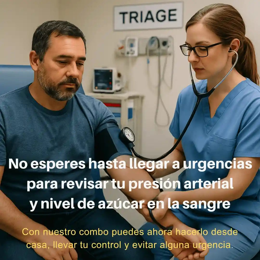 Combo Tensiómetro + Glucómetro Medplus - Toma tus signos rápidamente y en la comodidad de tu casa 🎁 HOY 50% DCTO