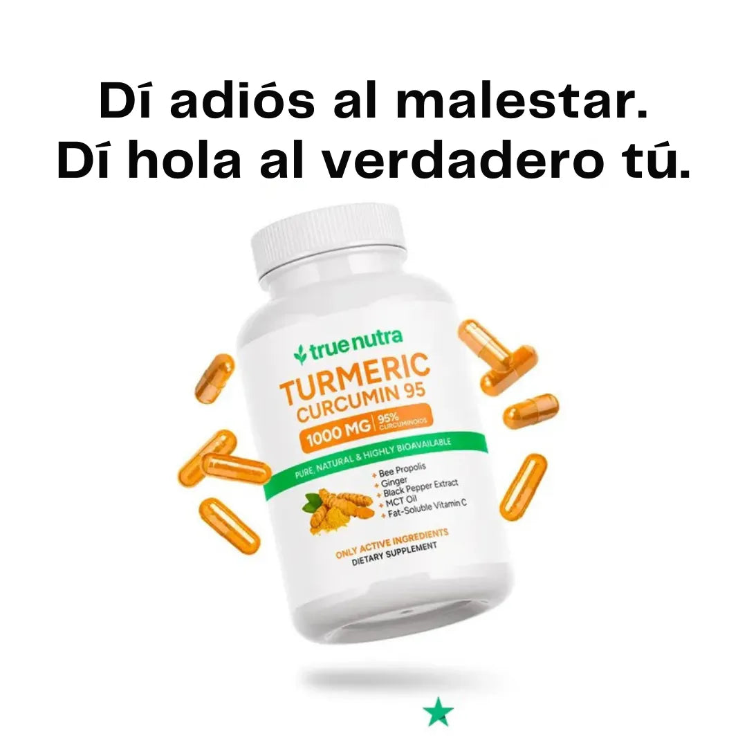 Cápsulas de Cúrcuma - Reduce la inflamación y mejora la salud intestinal y digestión.