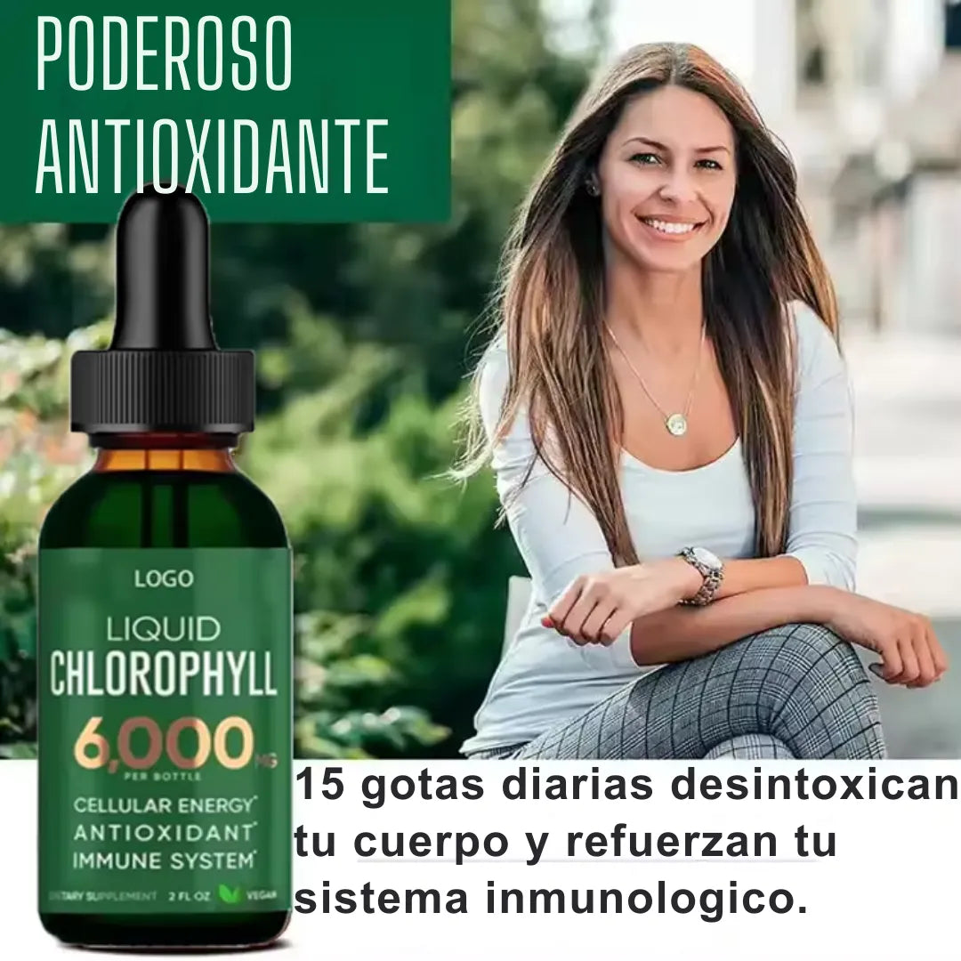 Gotas de Clorofila Líquida – Limpia las toxinas y fortalece el Sistema Inmunológico 🎁 Oferta por hoy