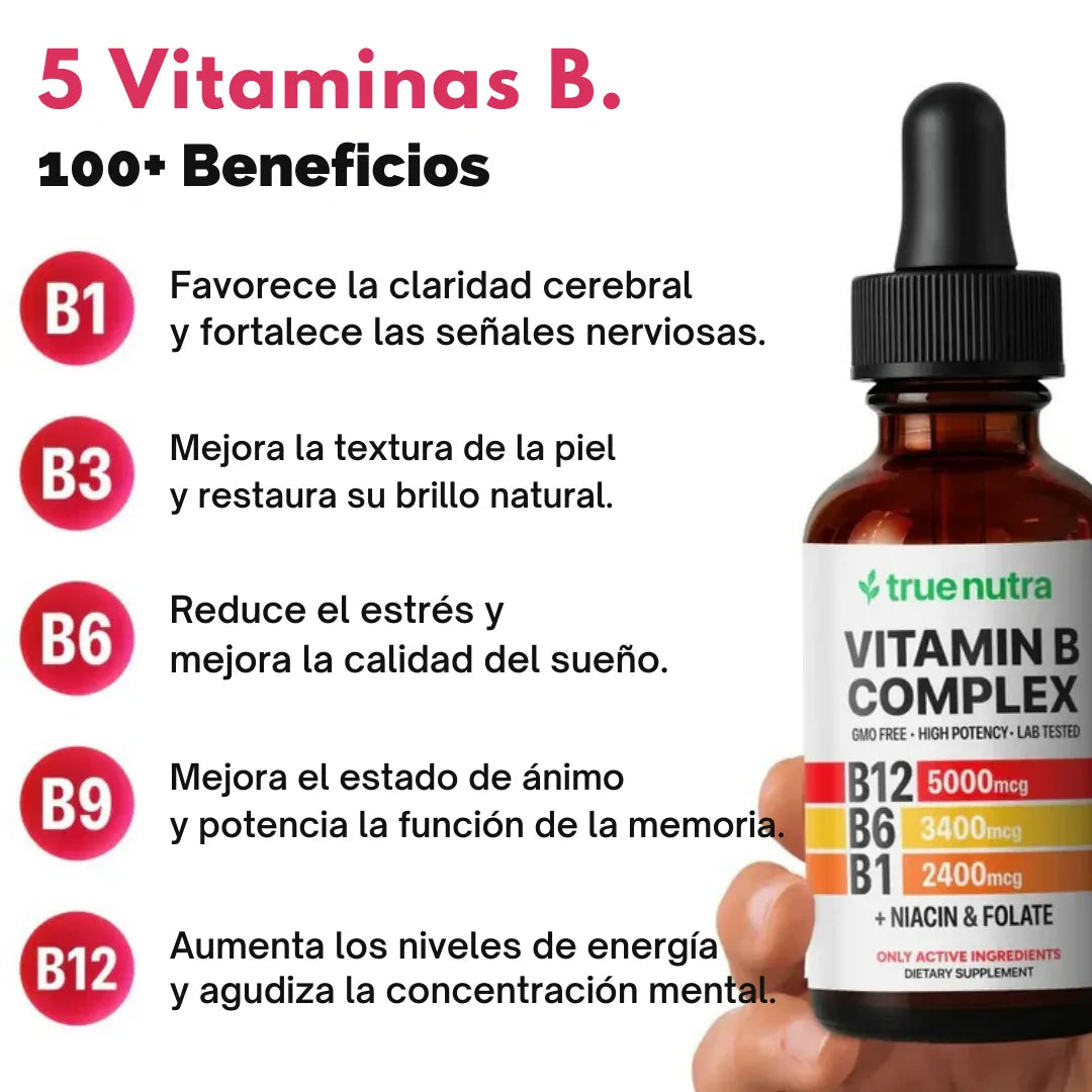 Complejo de Vitamina B 5 en 1 - Más Energía, Mejor Enfoque, Mejor Día 🎁DCTO POR HOY