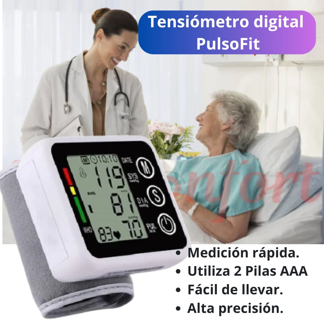 Tensiómetro Digital de muñeca - PulsoFit Color Blanco
