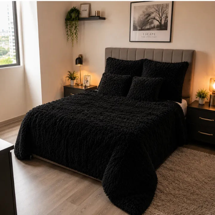 Cubrelecho Peluche cama doble - Transforma tu habitación aburrida en un espacio elegante, cómodo y lleno de confort