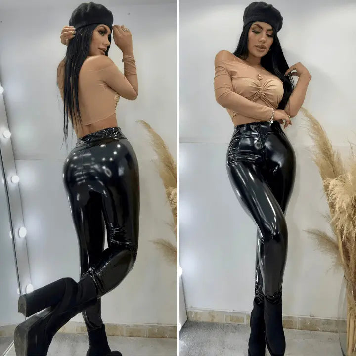 Leggins Charol - Levanta Cola, control abdomen y realza tu figura