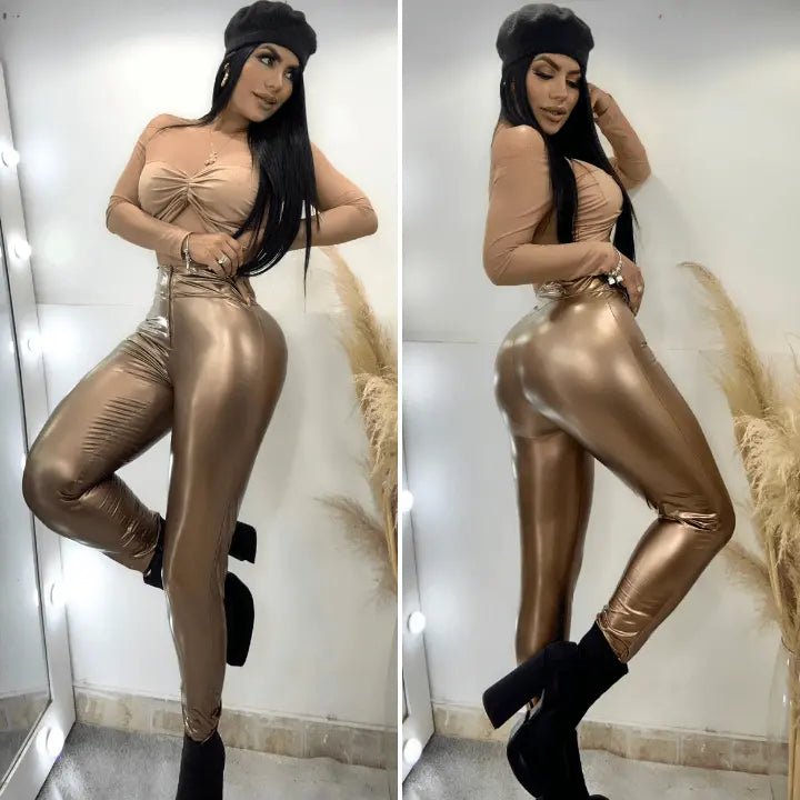 Leggins Charol - Levanta Cola, control abdomen y realza tu figura