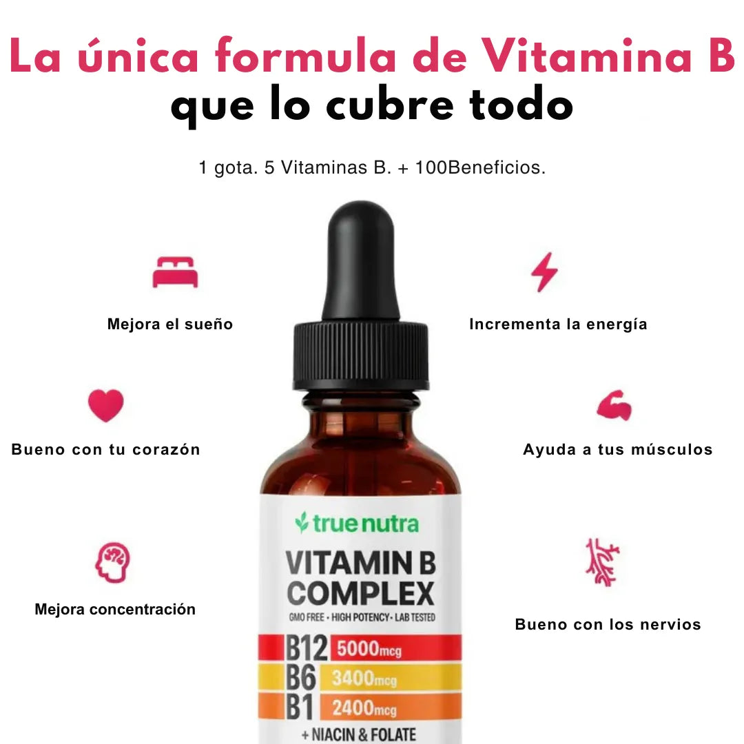 Complejo de Vitamina B 5 en 1 - Más Energía, Mejor Enfoque, Mejor Día 🎁DCTO POR HOY