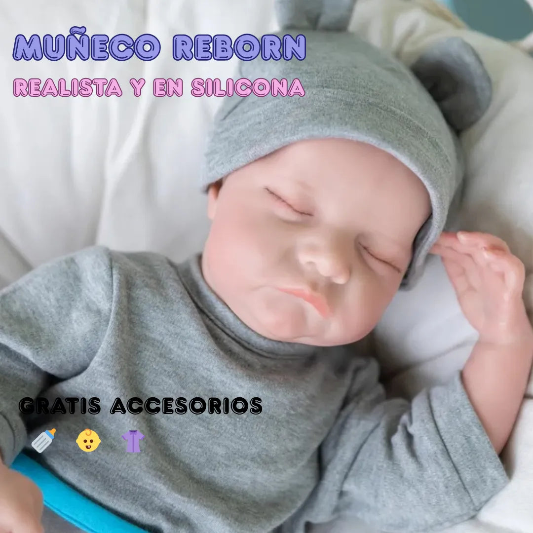 Muñeco Reborn recién nacido en silicona - Realista, suave y lista para regalar 🎁  GRATIS ACCESORIOS