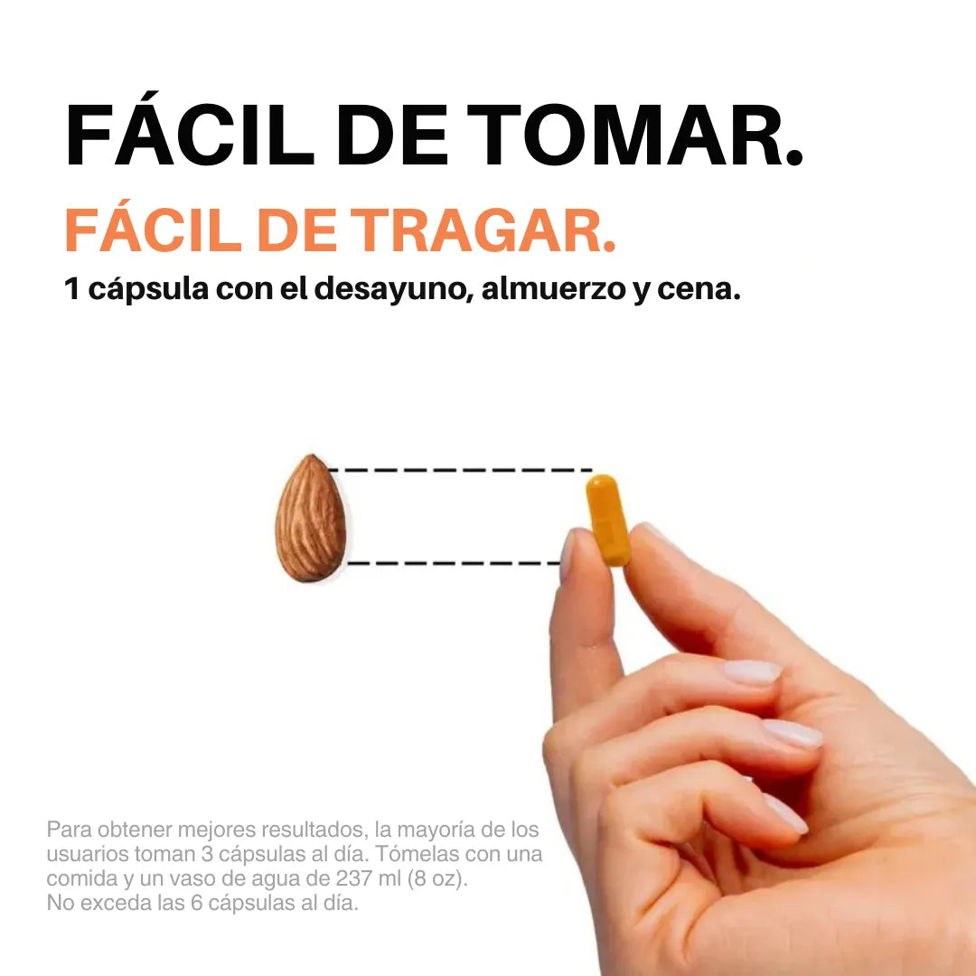 Cápsulas de Cúrcuma - Reduce la inflamación y mejora la salud intestinal y digestión.