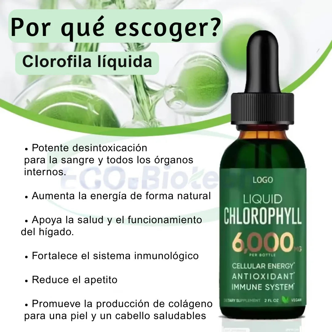 Gotas de Clorofila Líquida – Limpia las toxinas y fortalece el Sistema Inmunológico 🎁 Oferta por hoy