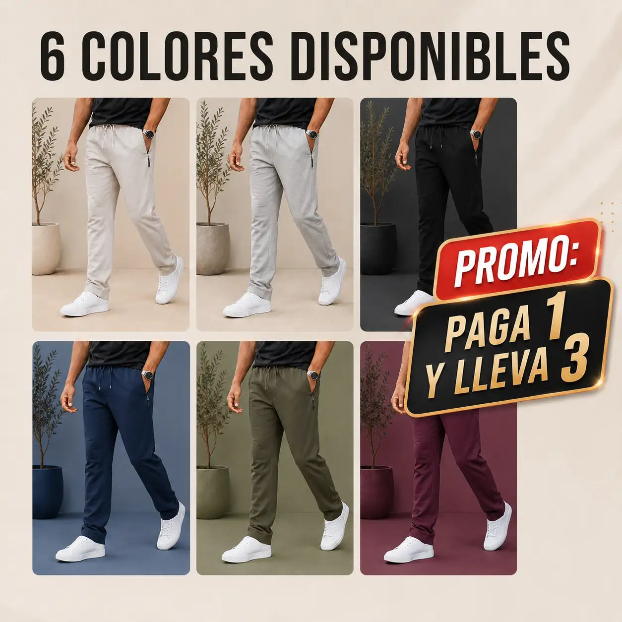 PROMO! PANTALON SUDADERA SIENA BOTA RECTA PARA HOMBRE: perfecto para el dia a dia.