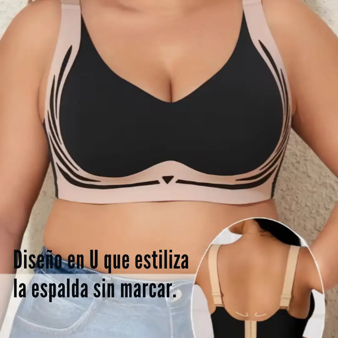 PACK X 3 Combo brasier push-up reafirmante sin varillas y costuras-Comodidad real, soporte diario y ajuste perfecto.🎁(Beige,negro,azul y verde)