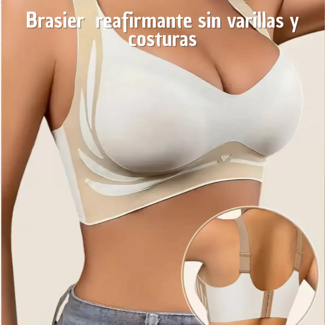 PACK X 3 Combo brasier push-up reafirmante sin varillas y costuras-Comodidad real, soporte diario y ajuste perfecto.🎁(Beige,negro,azul y verde)