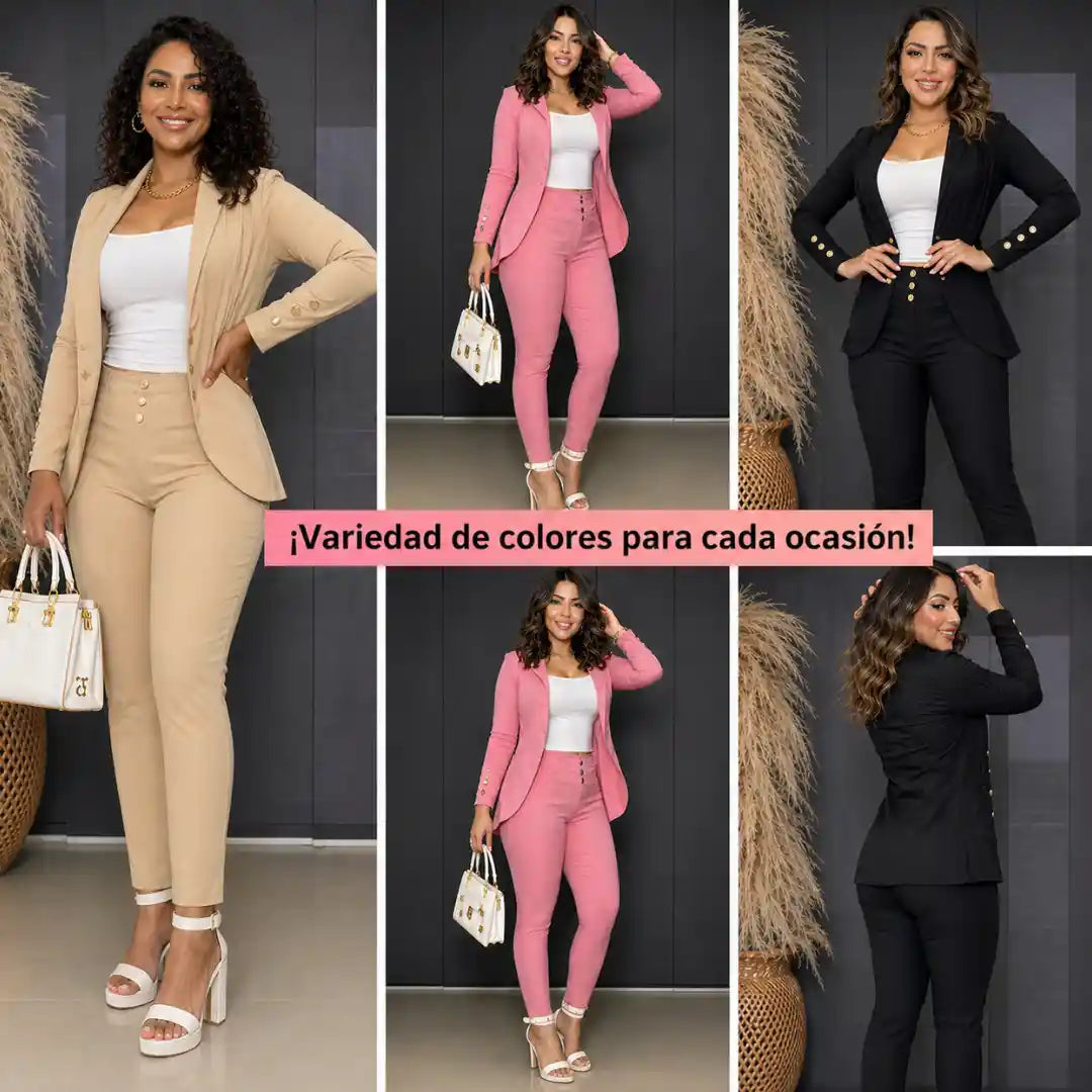 Conjunto Elegance: Blazer + Pantalón 🎁 Blusa de obsequio