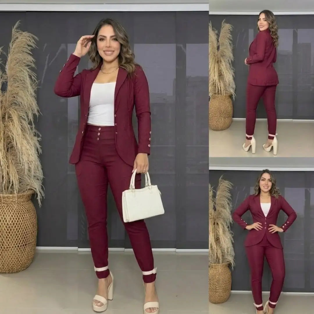 Conjunto Elegance: Blazer + Pantalón 🎁 Blusa de obsequio