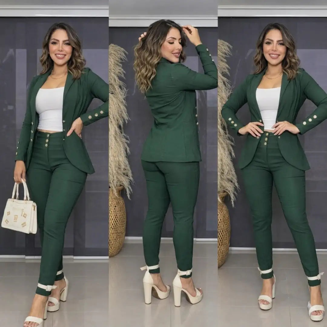 Conjunto Elegance: Blazer + Pantalón 🎁 Blusa de obsequio
