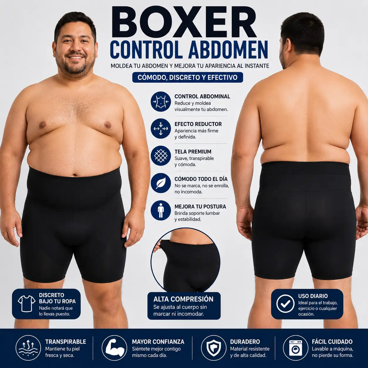boxer control abdomen - Simplemente la ropa se ajusta mucho mejor!