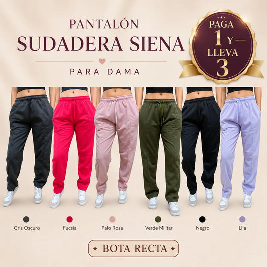 SET X 3 PANTALON SUDADERA SIENA; Comodidad y Estilo Todos los Días