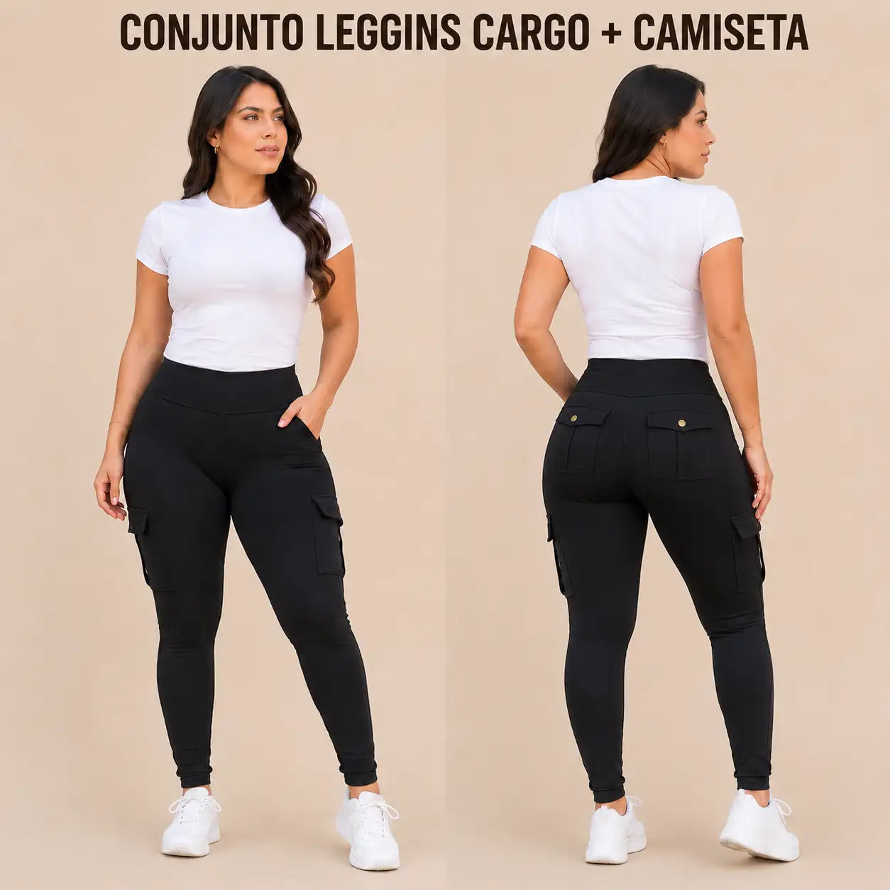 Conjunto leggins cargo + camiseta - Miles de mujeres están eligiendo este conjunto por su comodidad, estilo y practicidad.