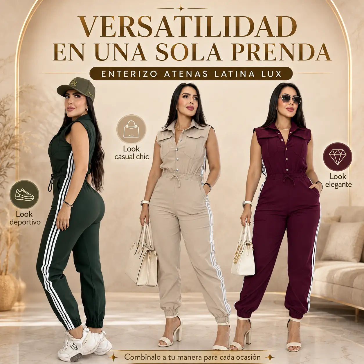 ENTERIZO ATENAS LATINALUX ! Estilo deportivo, femenino y versátil.