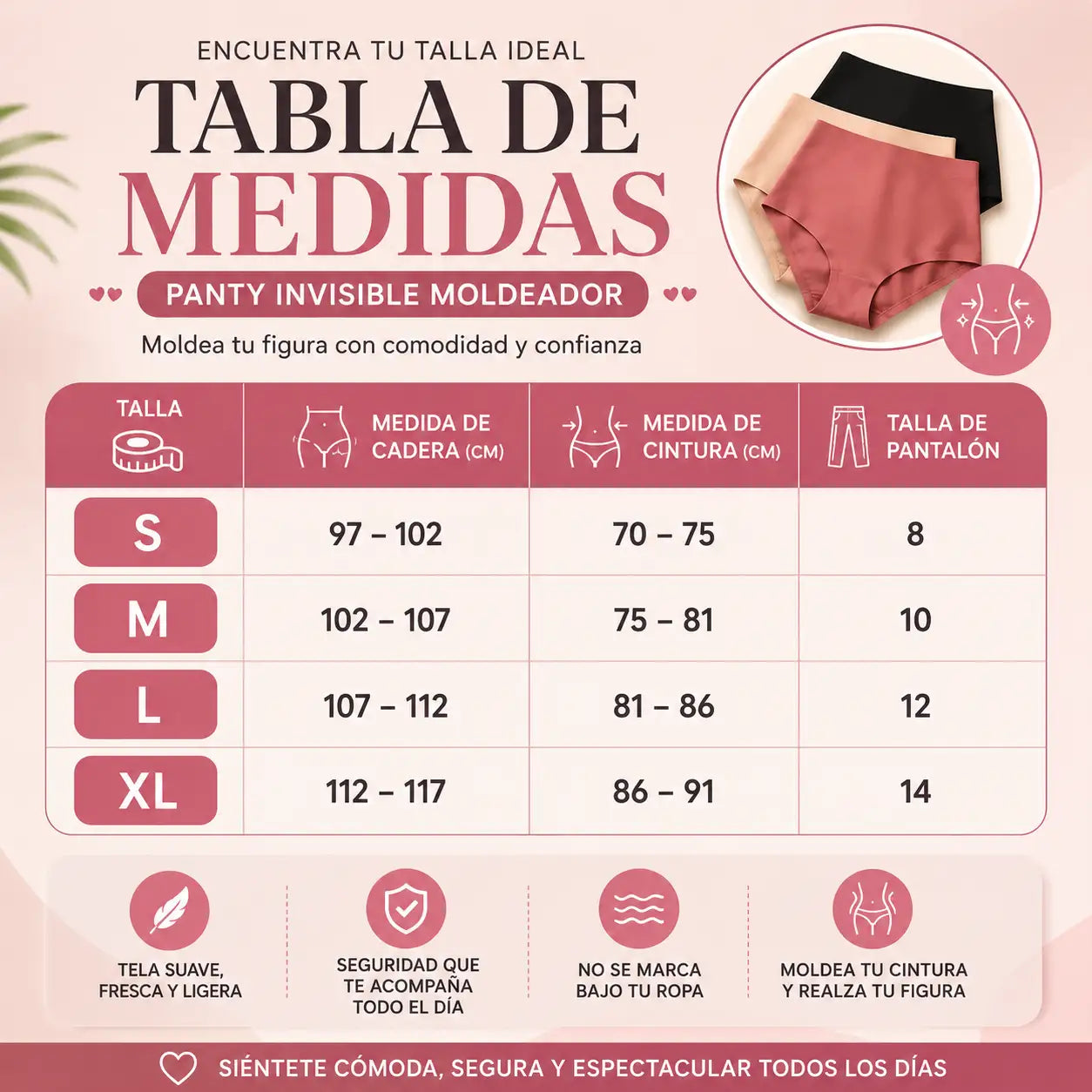 PAGA 1 Y LLEVA 3 ! PANTY MOLDEADOR TIPO HILO - Moldea tu figura sin que nadie lo note!