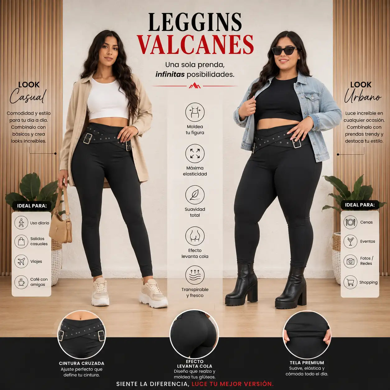 LEGGINS VALCANES- moldea tu figura, realza tu estilo!