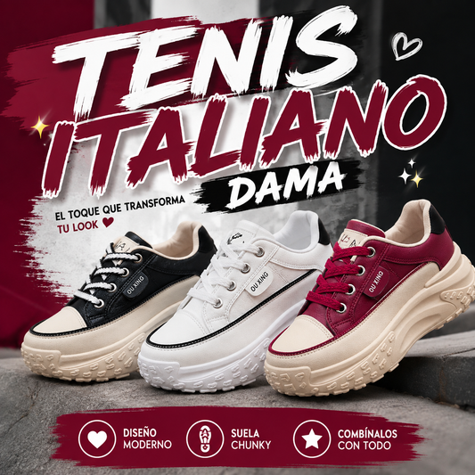 TENIS ITALIANO PARA DAMA; Te hace ver unica a donde vallas!