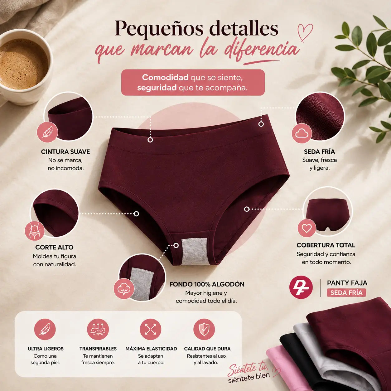 PAGA 1 Y LLEVA 3 -  PANTY REDUCTOR 🎁Reduce 1 talla, moldea tu figura y te sentirás segura.