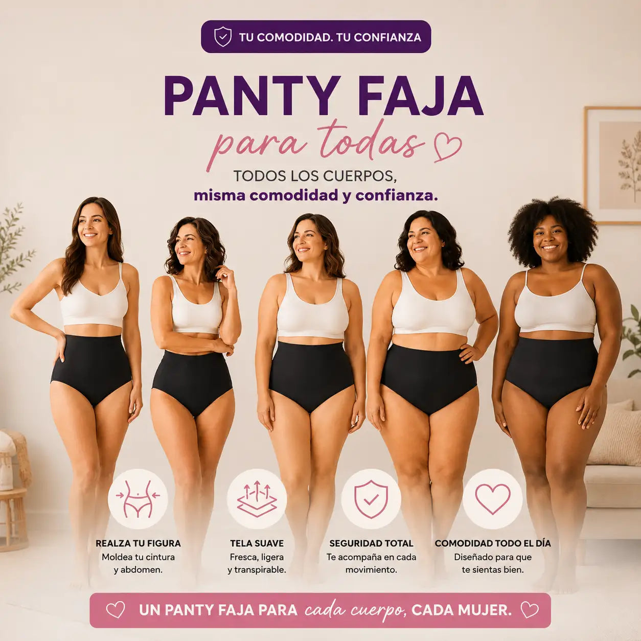 PAGA 1 Y LLEVA 3 -  PANTY REDUCTOR 🎁Reduce 1 talla, moldea tu figura y te sentirás segura.