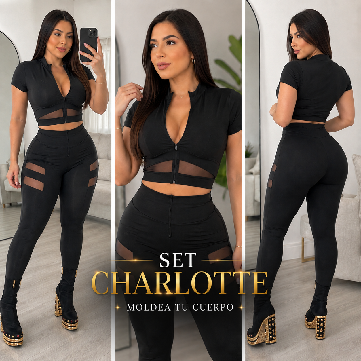 Set charlotte - Luce una figura más estilizada sin sacrificar tu comodidad! (Pantalón + blusa)