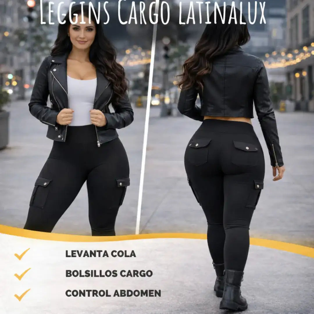 Leggins Cargo Latinalux - Levanta cola, control abdomen y bolsillos.🔥 Últimas unidades