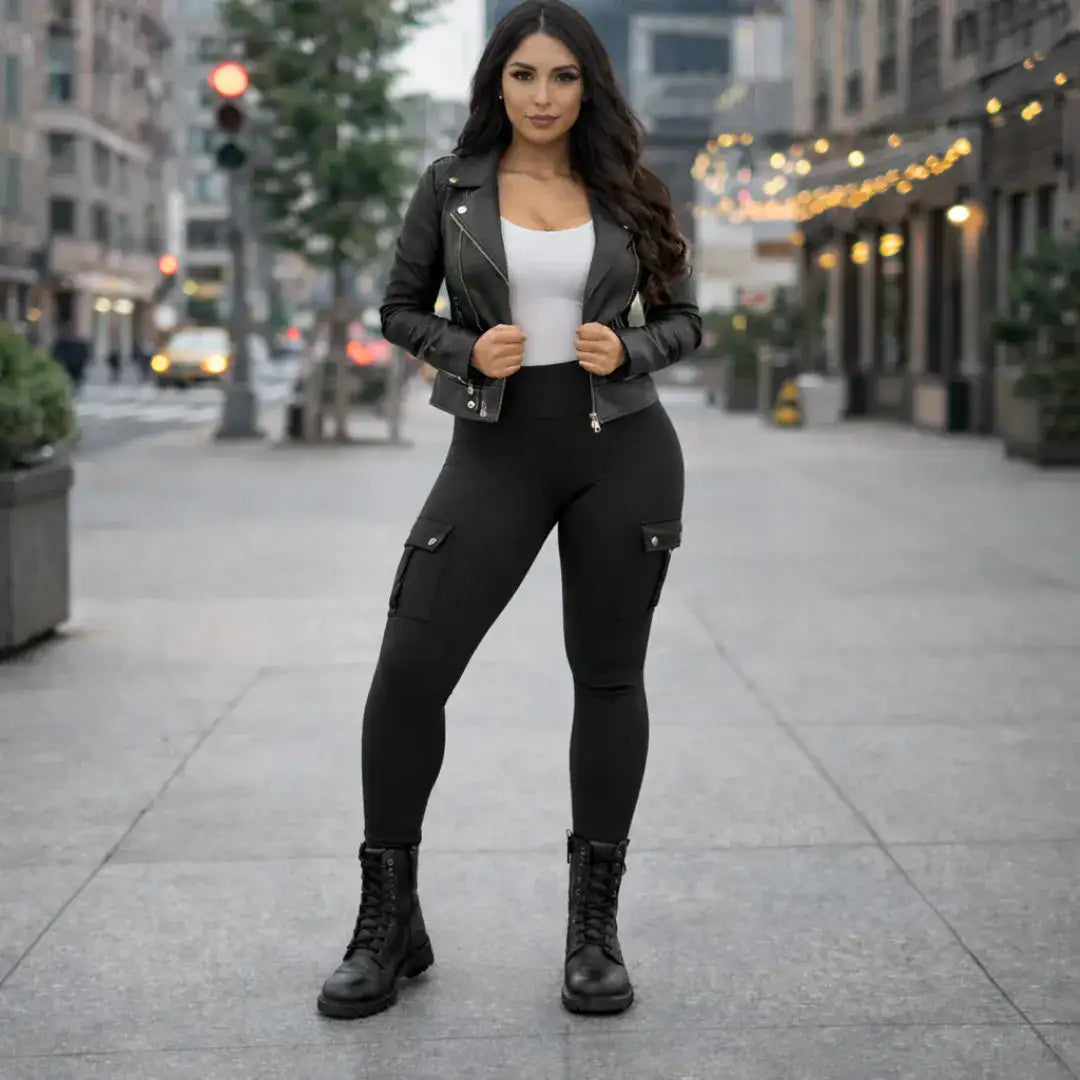 Leggins Cargo Latinalux - Levanta cola, control abdomen y bolsillos.🔥 Últimas unidades