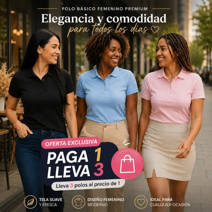 POLO FEMENINO PREMIUM-Elegancia y comodidad para todos los días