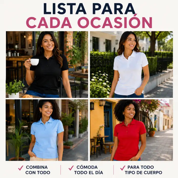 PAGA 1 LLEVA 3-Polo Femenina Premiun-Elegancia y comodidad para todos los días.