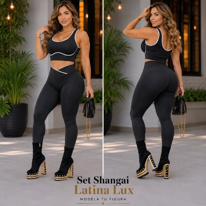 Set Shangai Latinalux-Efecto reloj de arena, levanta cola control de abdomen y realza tu figura.