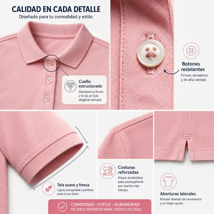 POLO FEMENINO PREMIUM-Elegancia y comodidad para todos los días