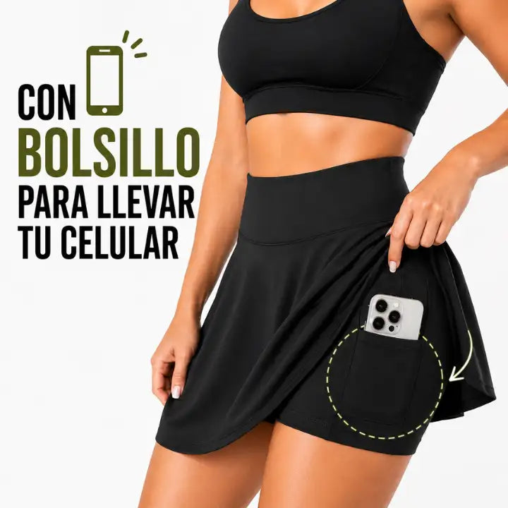 Falda Short Control De Abdomen-Moldea tu cintura y te brinda mayor seguridad en cada movimiento.